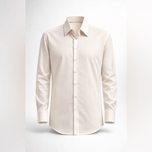 Men’s Ivory Dress Shirt – Size M
